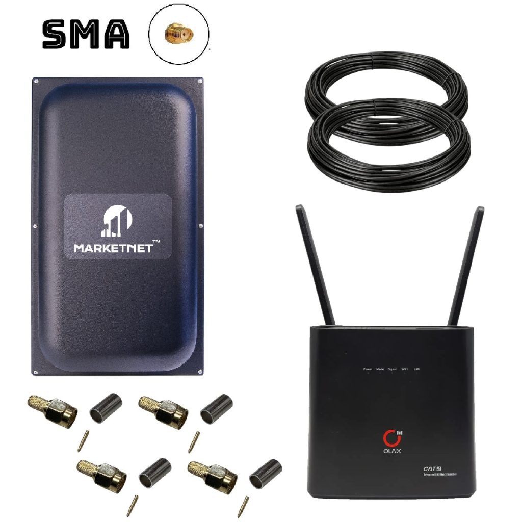 Комплект 4G Бездротовий інтернет в село Olax AX9 Pro (АКБ 4000mAh) + Marketnet Maxi MIMO SMA 24 dBi