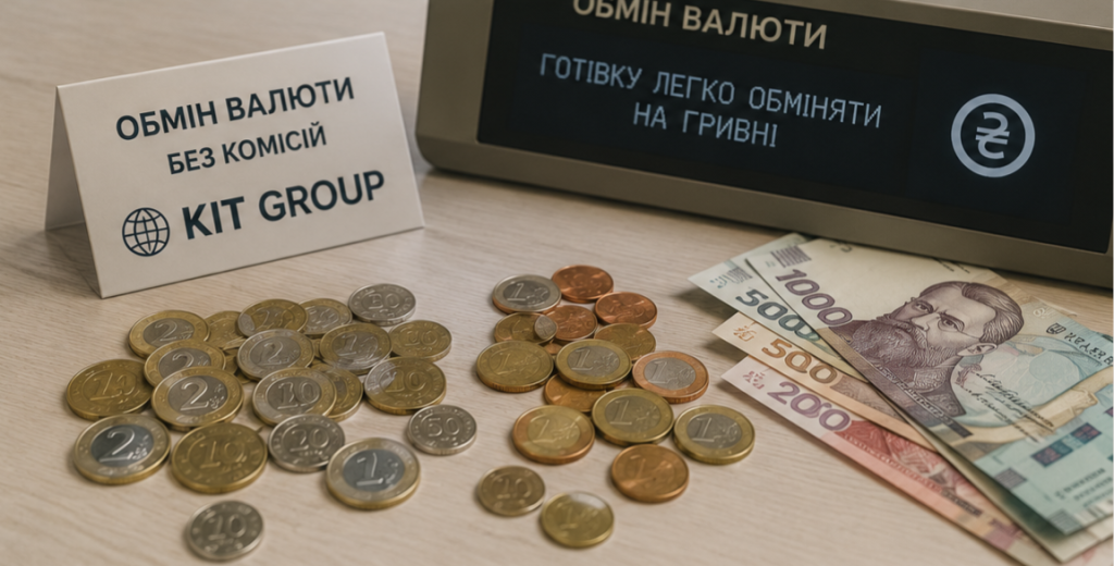 обмін валюти після подорожі на гривні