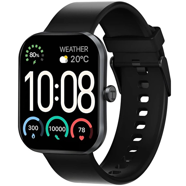 Смарт-часы Smart watch Haylou Watch S6 Black с Bluetooth звонками и большим экраном