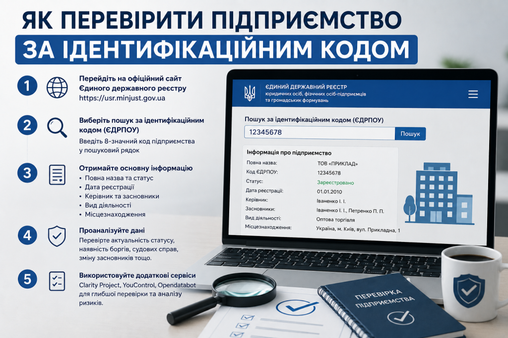 Як перевірити підприємство за ідентифікаційним кодом