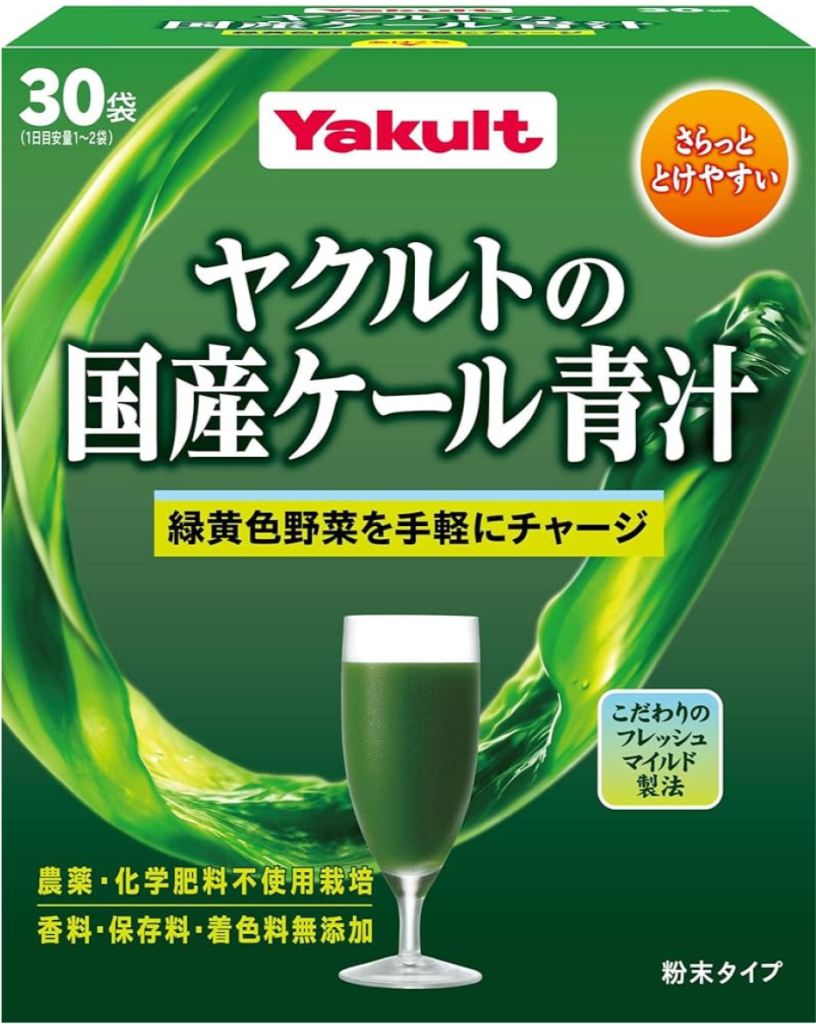 YAKULT Domestic Kale Green Juice аодзиру с капустой кале, 30 стиков