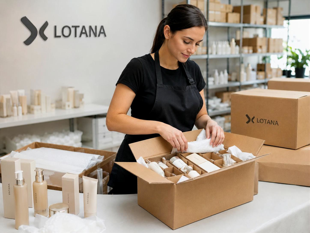 Пакування професійної косметики Lotana для відправлення