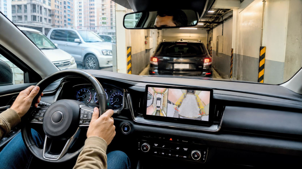 Парковка автомобиля в тесном гараже