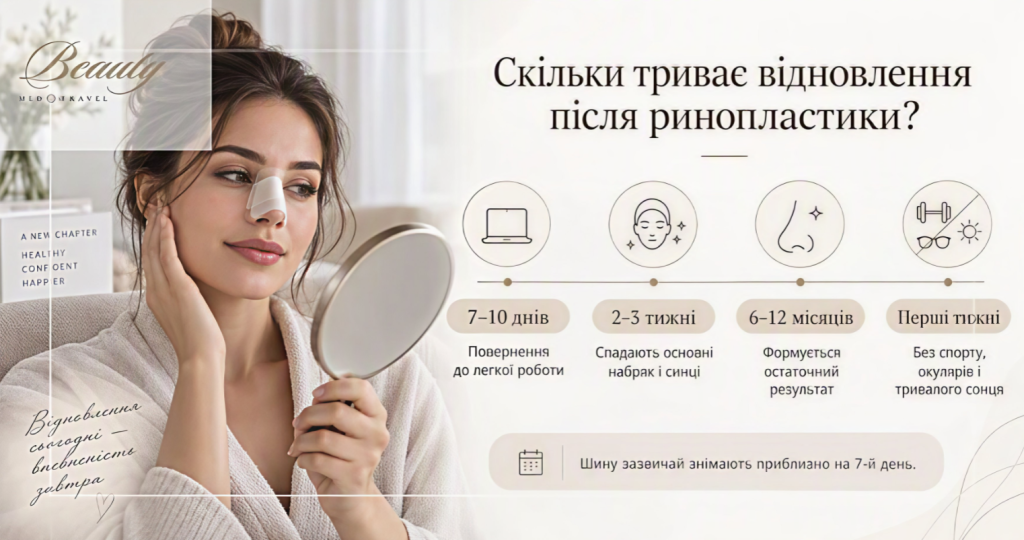 Скільки триває відновлення після ринопластики